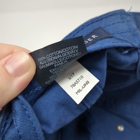 H Logo Slideback Baseball Cap Blue One Size Adjustable 6 Panel Tommy Hilfiger - Picture 11 of 11